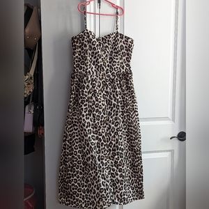 Summer Leopard Print Dress H&M Women's